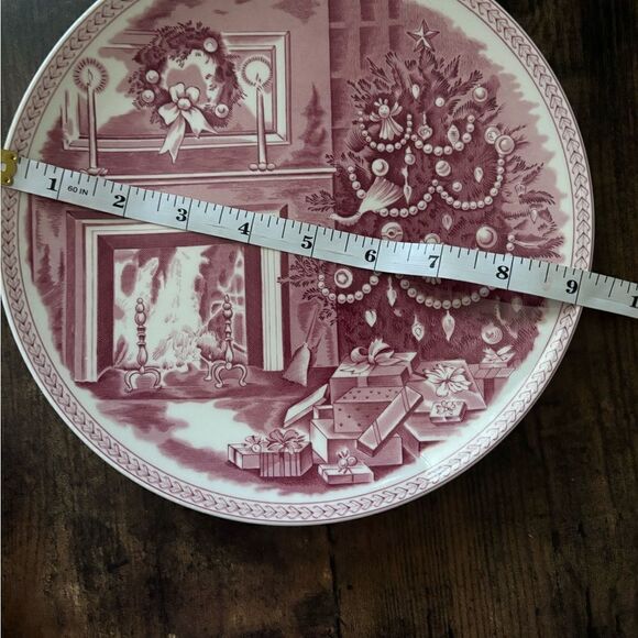 Rare Vintage WEDGWOOD Williams-Sonoma, Mayfair Christmas Eve, 9" Salad Plate - Picture 4 of 5